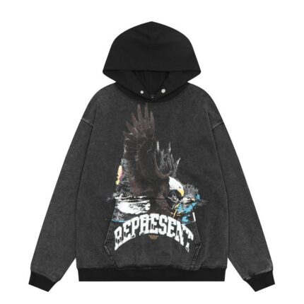 Represent Hoodie Eagle Black