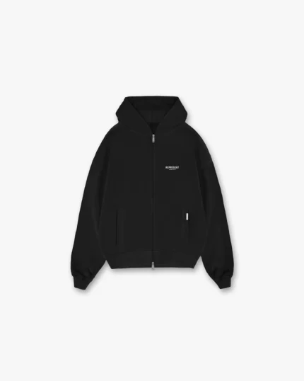 Represent Owners Club Zip Hoodie Black