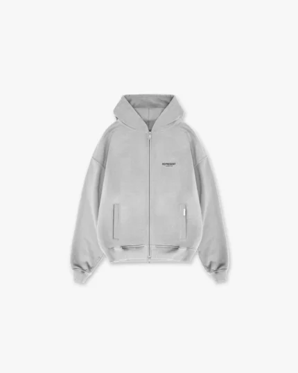 Represent Owners Club Zip Hoodie Grey